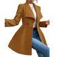 Manteau élégant pour femme à col revers et coupe ajustée