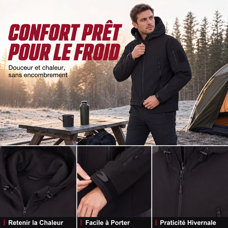 ✨ Veste pour homme coupe-vent, déperlante et isolante : prête quand la météo change — livraison gratuite 🧥