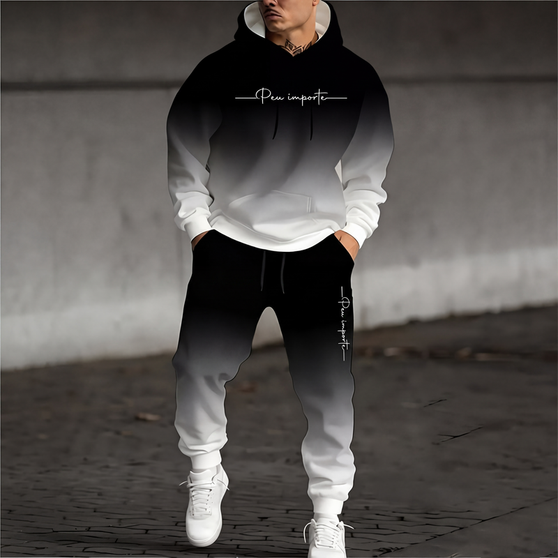 📢📢50% DE RÉDUCTION !! ⏰Ensemble sweat à capuche imprimé et pantalon de survêtement pour homme