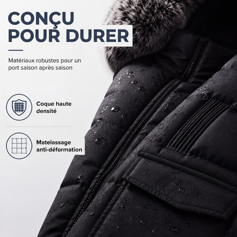 Manteau d'hiver matelassé chaud pour homme