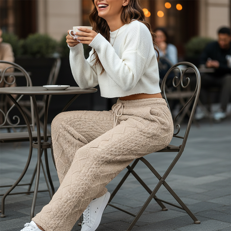 ⏳Liquidation totale⏳Pantalon épais et chaud à jambes droites