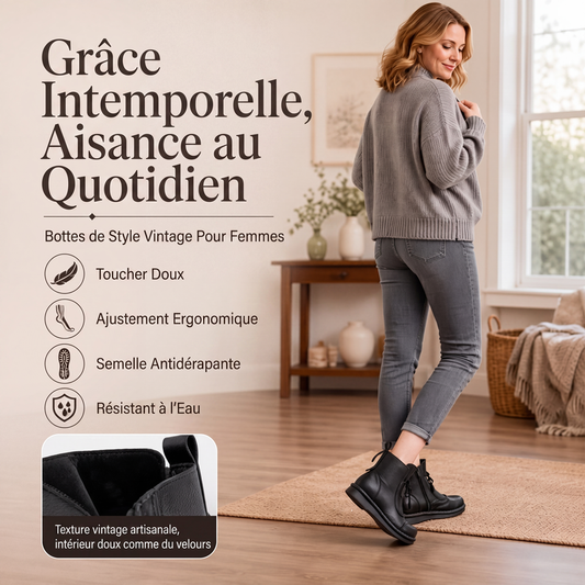 Bottines cheville ethniques vintage pour femmes