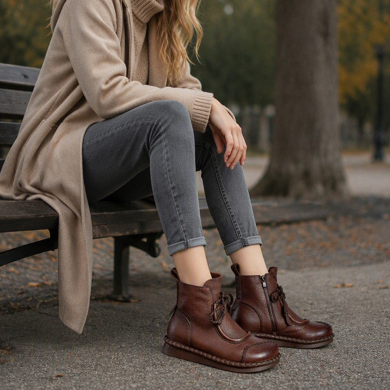Bottines cheville ethniques vintage pour femmes