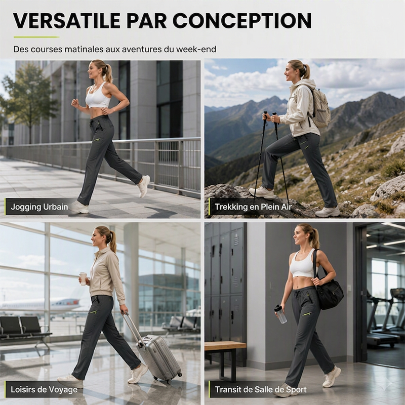 🌙 OFFRE LIMITÉE -50% ! 💕 Pantalons de sport décontractés pour femme avec poches zippées