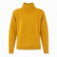 Pull en maille col roulé décontracté de couleur unie