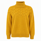 Pull en maille col roulé décontracté de couleur unie