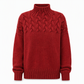 Pull en maille col roulé décontracté de couleur unie