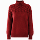 Pull en maille col roulé décontracté de couleur unie