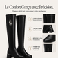 Bottes chaudes élastiques au-dessus du genou pour femmes