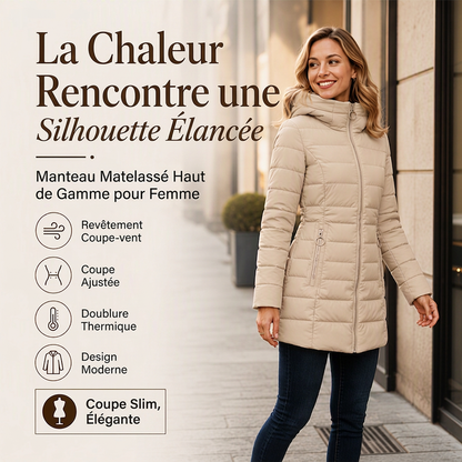 🌸 OFFRE LIMITÉE –50% ! ✨ Manteau à capuche isolé pour femme, hiver