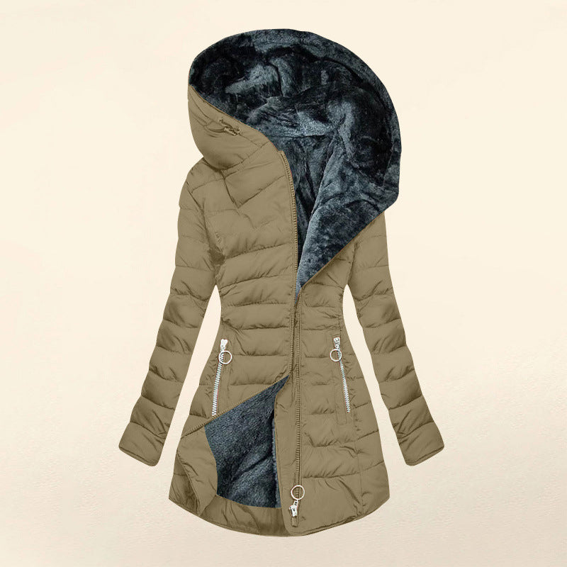 🌸 OFFRE LIMITÉE –50% ! ✨ Manteau à capuche isolé pour femme, hiver