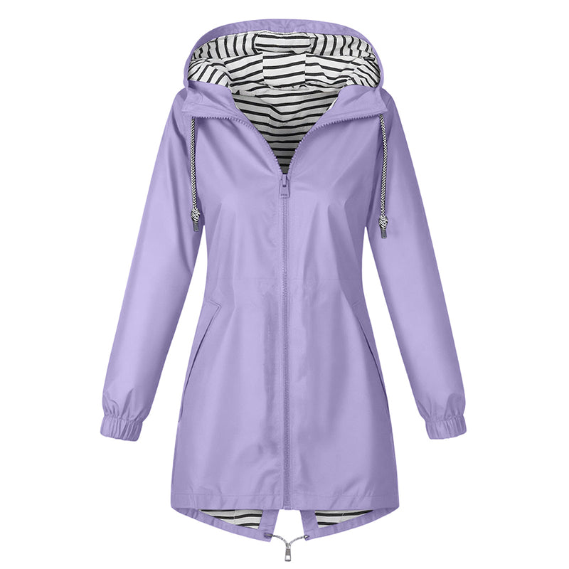 🌸 OFFRE LIMITÉE –50% ! ✨ Veste à capuche imperméable d'extérieur pour femme
