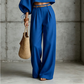 Ensemble décontracté pour femme : crop top et pantalon à jambes larges