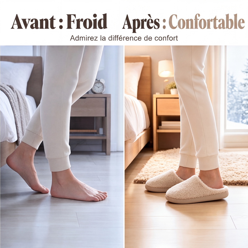 🔥 50% DE RÉDUCTION ! ✨ Chaussons d'hiver confortables pour hommes et femmes