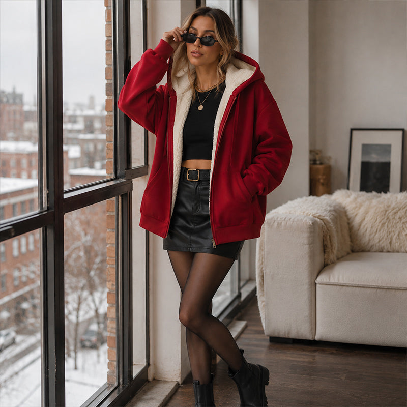 🌸 OFFRE LIMITÉE –50% ! ✨ Veste à capuche chaude d'hiver pour femme
