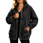 🔥 50% DE RÉDUCTION ! ✨Veste en jean à capuche zippée coupe ample pour femme