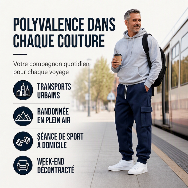 🔥 50% DE RÉDUCTION ! ✨ Joggers cargo amples pour homme avec cordon de serrage