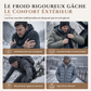 Sweat à capuche doublé polaire pour homme, motif jacquard, manches longues, style pull, pour tenues décontractées et activités en extérieur en hiver