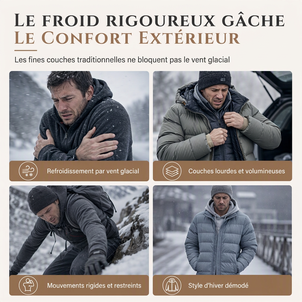 Sweat à capuche doublé polaire pour homme, motif jacquard, manches longues, style pull, pour tenues décontractées et activités en extérieur en hiver