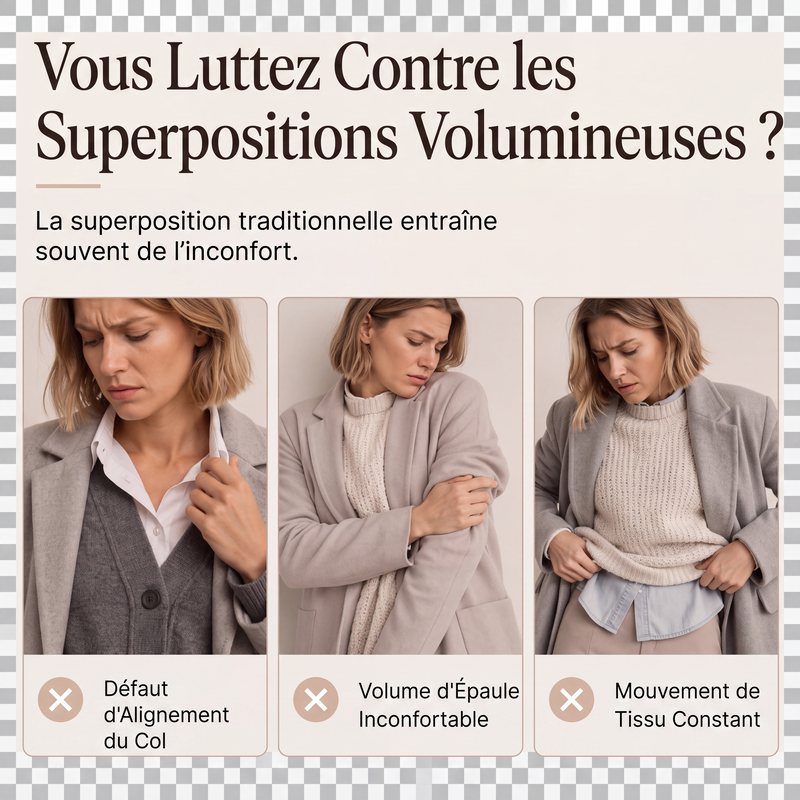Pull en maille fausse deux pièces pour femme