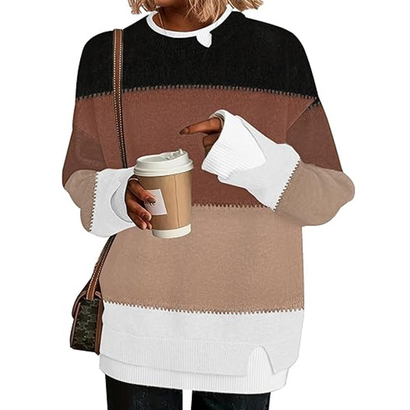 Pull en maille fausse deux pièces pour femme