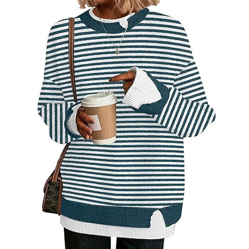 Pull en maille fausse deux pièces pour femme