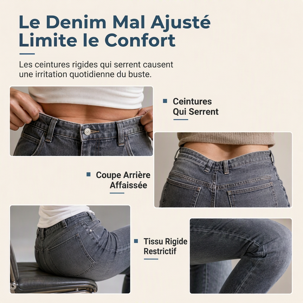 🔥 -50 % | 👖 Jean Large Rétro Femme – Taille Haute & Effet Jambes Allongées