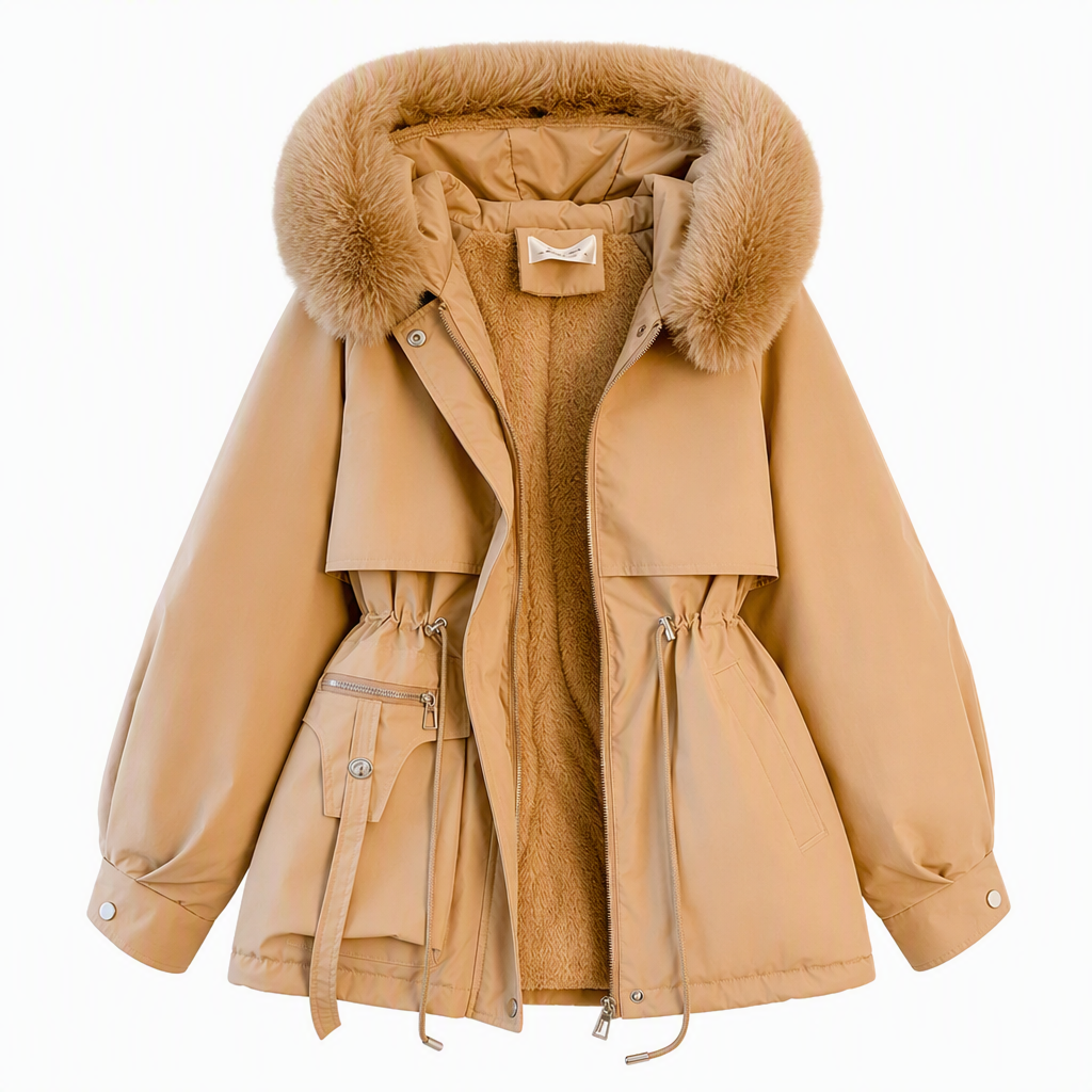 🌸 OFFRE LIMITÉE –50% ! ✨ Parka matelassée femme en fausse fourrure pour l'hiver