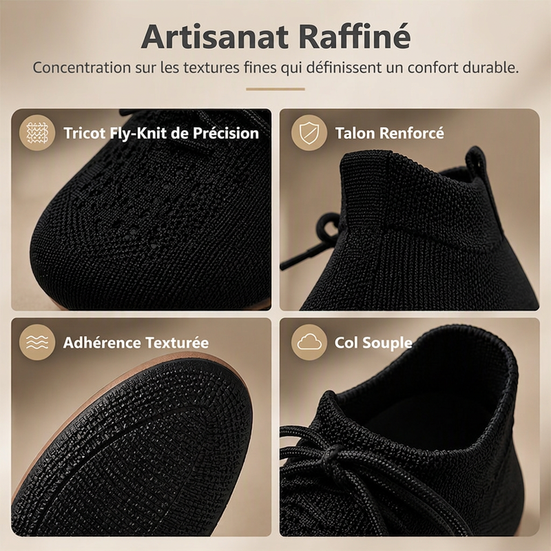 Chaussures plates à enfiler décontractées et respirantes pour femme