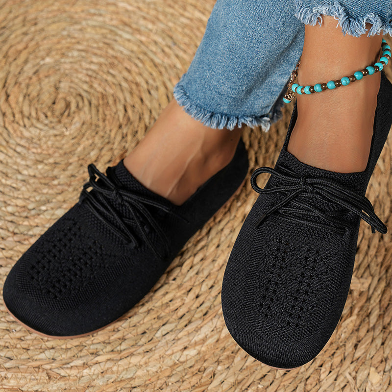 Chaussures plates à enfiler décontractées et respirantes pour femme