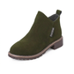 Bottines à talon bas pour femme avec fermeture éclair latérale