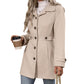 Manteau ajusté élégant à boutonnage simple pour femme