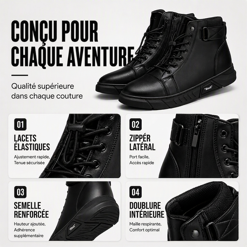 📢📢50 % DE RÉDUCTION !! ⏰Bottes de combat en cuir véritable imperméables pour hommes