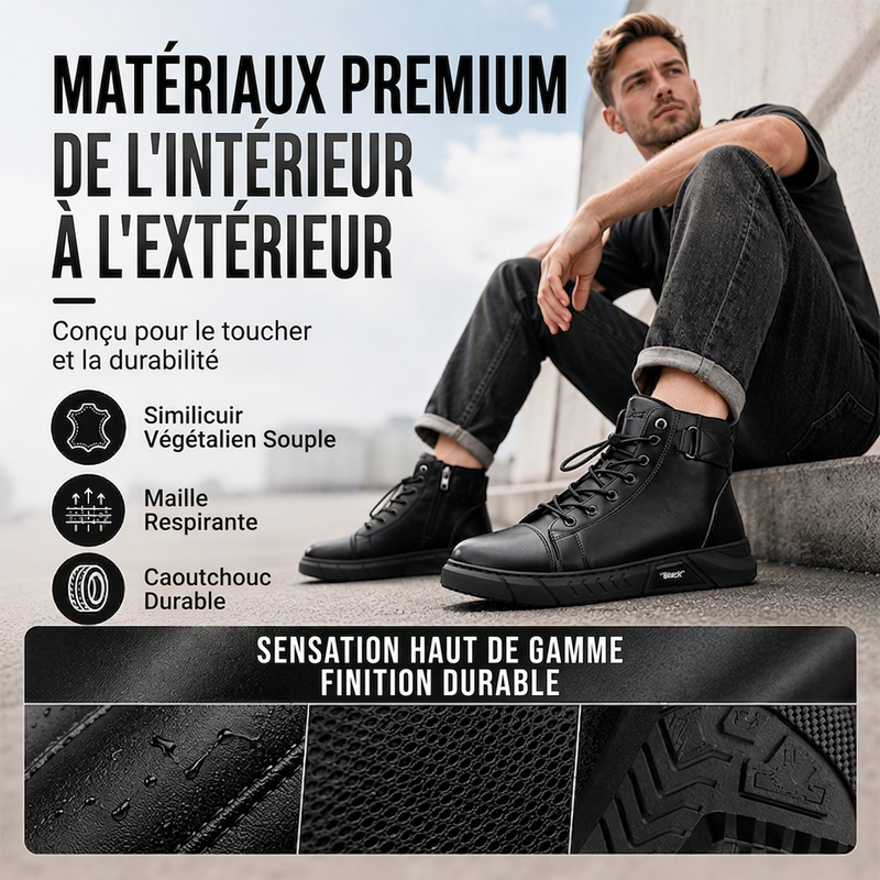 📢📢50 % DE RÉDUCTION !! ⏰Bottes de combat en cuir véritable imperméables pour hommes