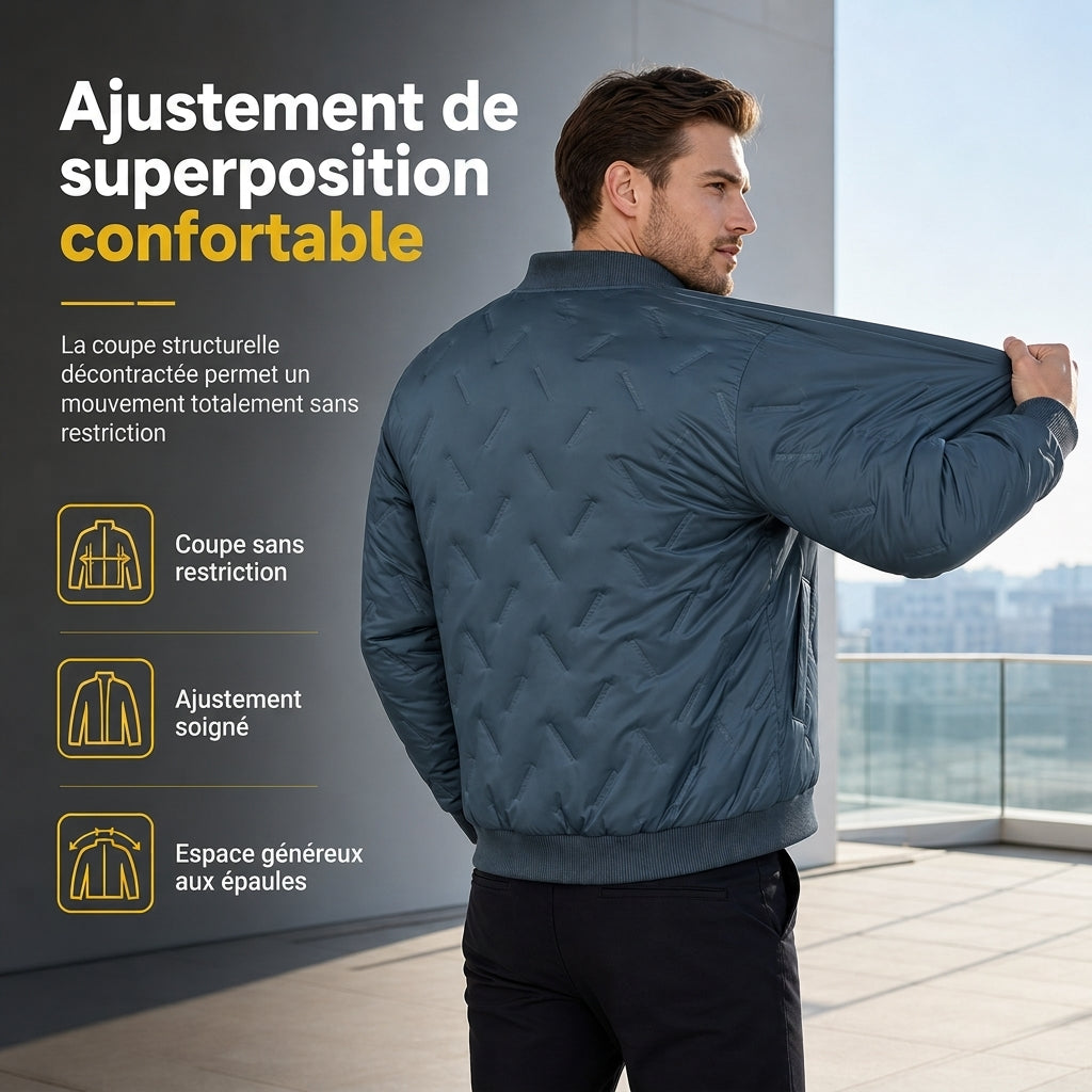 Manteau matelassé doublé de polaire pour homme, pour l'hiver