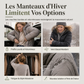 Manteau matelassé à capuche réversible et coupe ajustée