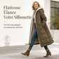 Manteau matelassé à capuche réversible et coupe ajustée
