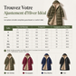 Manteau matelassé à capuche réversible et coupe ajustée