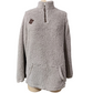 🔥 -50 % | ☁️ Sweat Demi-Zip Oversize Femme – Douceur, Chaleur & Confort