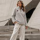 🔥 -50 % | ☁️ Sweat Demi-Zip Oversize Femme – Douceur, Chaleur & Confort