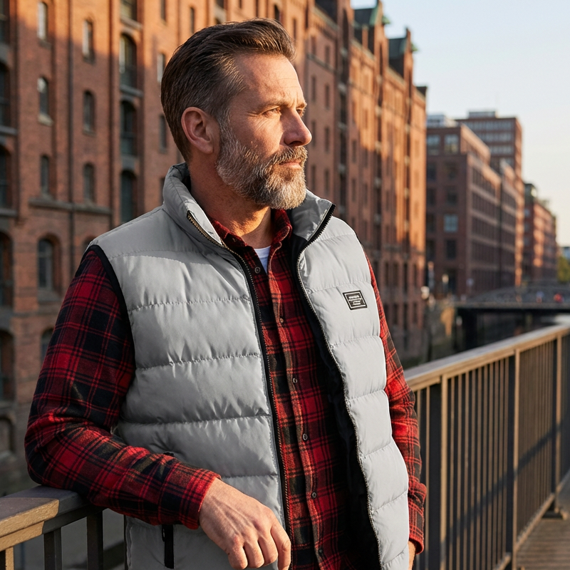 🔥 -50 % | 🧥 Gilet Matelassé Homme – Chaleur Sans Encombrement & Col Montant