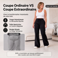 Pantalon cargo évasé à taille haute avec cordon de serrage pour femme