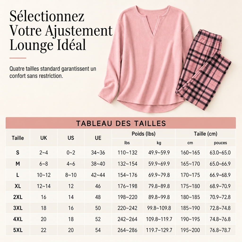 Ensemble haut en maille et legging à carreaux pour femme