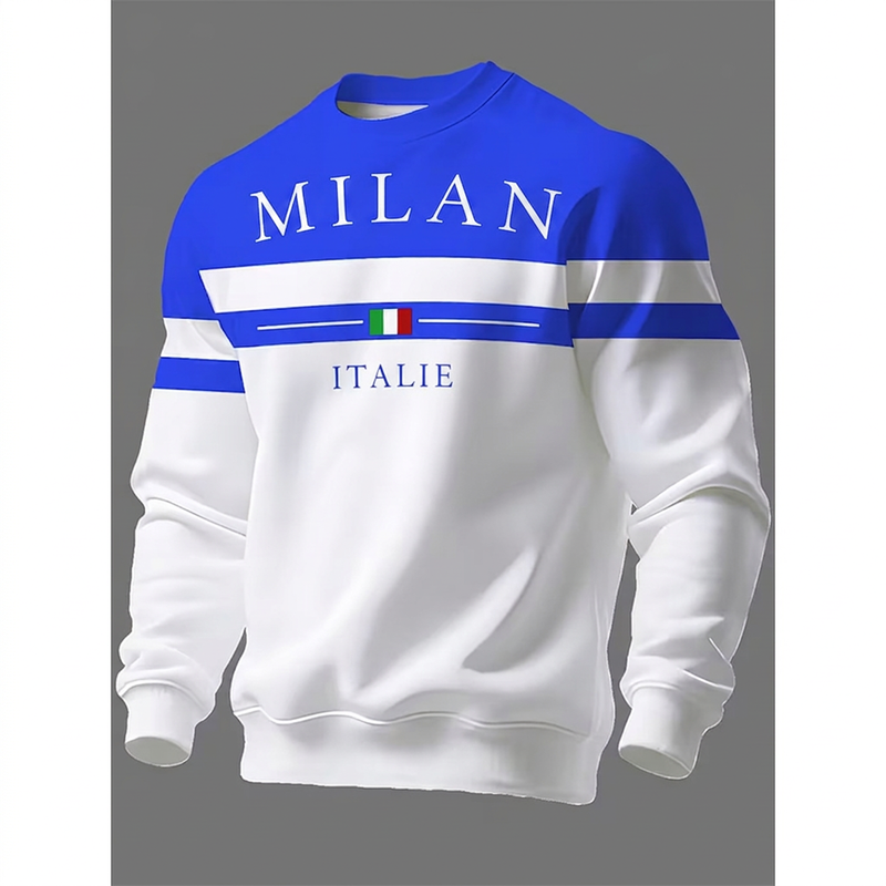 Sweat-shirt imprimé Milano Italia pour homme