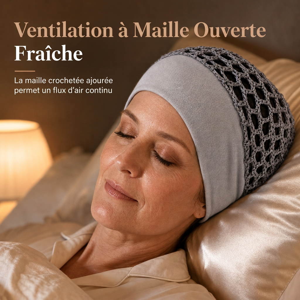 Bonnet à filet pour cheveux en maille élastique et respirant avec bande large, couvre-cheveux ajouré
