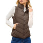 Gilet matelassé à col montant pour femme