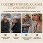Cardigan long en maille à capuche pour femme