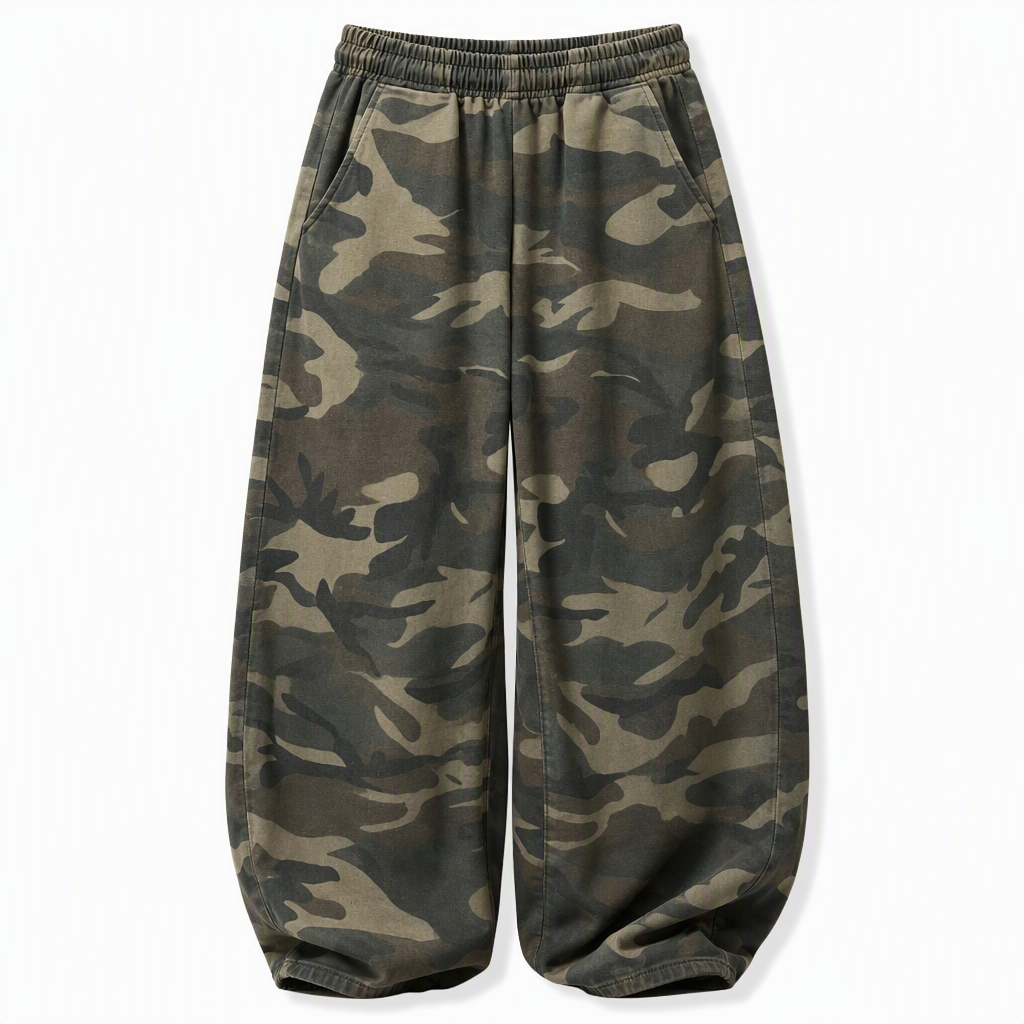 Pantalons de survêtement larges vintage délavés pour femme