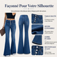 Jeans Flare Taille Haute pour Femme – Stretch Confortable & Coupe Évasée Tendance ✨