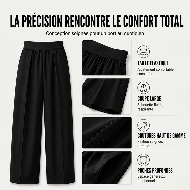 Pantalon large plissé décontracté pour homme